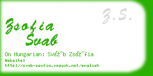 zsofia svab business card